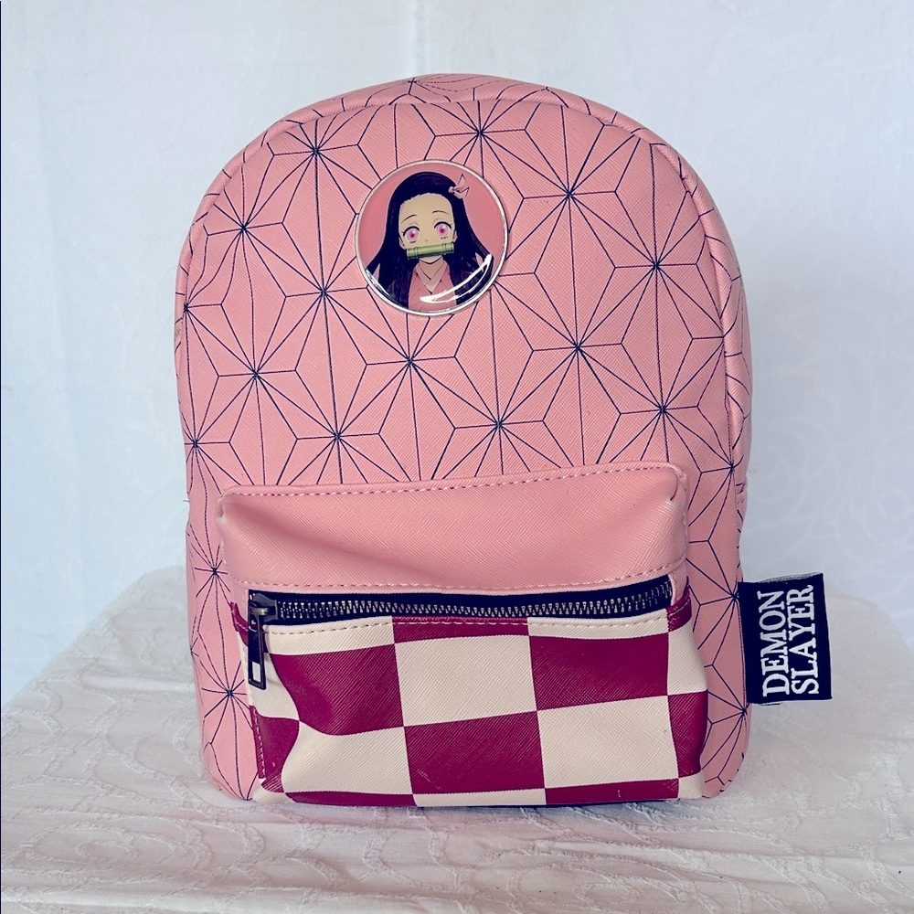 DEMON SLAYER Nezuko pink and black Adult mini backpack.